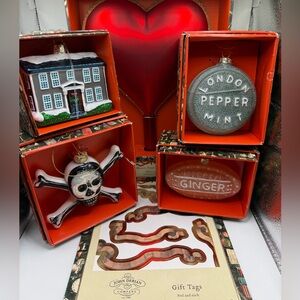 John Derian Festive Ornament Set with Tree Topper and Gift Tags